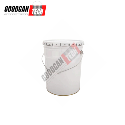 Buy 18liter Industrial Paint Tin Cans 0.35mm 0.38mm Thickness With Flower Lug Lid online manufacture