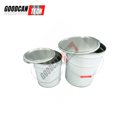 Buy Solvent Coating Empty Tin Pails 5liter UN Standard OEM 0.28mm 0.35mm Thickness online manufacture