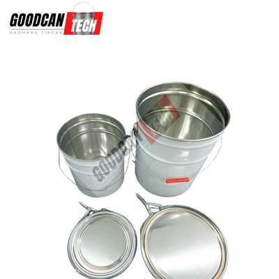 Buy Industrial Painted Tin Pails 5L Empty 0.28mm 0.35mm Thickness with Lock Hoop online manufacture