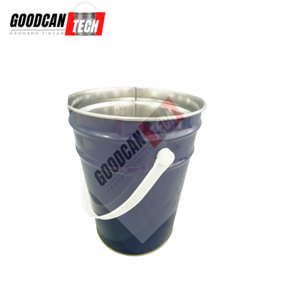 Buy Plastic Handle Conical Tin Pails 5liter OEM Printing With Rubber Strip online manufacture