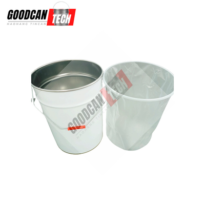 Buy Metal Cover Conical Tin Pails 18liter 0.35mm Thickness With Flower Lug Lid Rubber Strip online manufacture