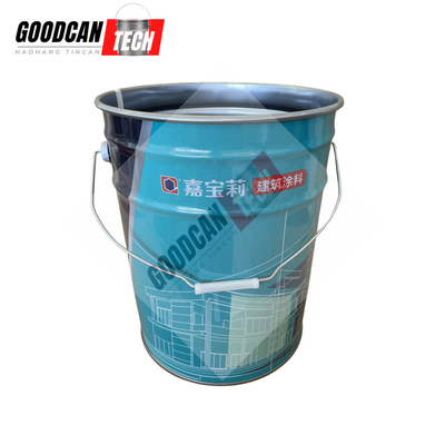 Buy 18L Carpoly Paint Tin Cans Conical Thickness 0.35mm With Flower Lug Lid OEM Printing online manufacture