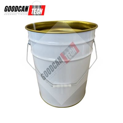 Buy OEM 5gallon Empty Tin Cans With ICI Gold Lacquered Coating Inside online manufacture