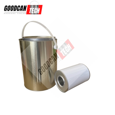 Buy White Coated Car Paint 1L Empty Tin Cans D108mm Diameter With 42mm Plastic Cap online manufacture