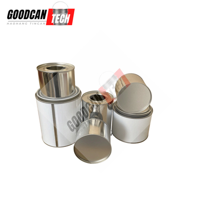 Buy Round Industry Paint Tin Cans 2.5liter 1liter Body Thickness 0.23mm For Chemical Paint online manufacture