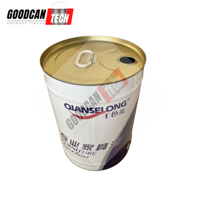 Buy Furniture Coating 20liter Round Cans Body Thickness 0.35mm With Plastic Handle online manufacture
