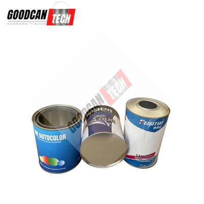 Buy Car Paint Round Tin Can 1liter OEM Printing Anti Rusted With Metal Cover online manufacture