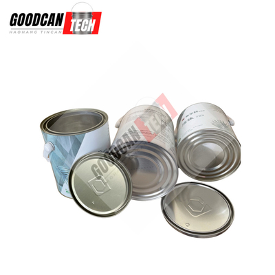 Buy Round 1 Gallon Metal Can 4liter OEM With Handle Carpoly Printing Metal Cover online manufacture