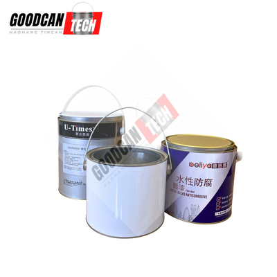 Buy Water Based Anticorrosive Coating Tin Cans 3.5liter With Steel Handle OEM Printing online manufacture