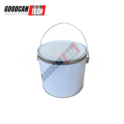 Buy White Empty Round Paint Tin Cans 2.5liter With Steel Handle Metal Cover online manufacture