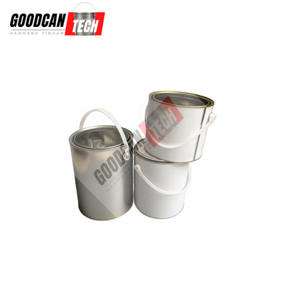 Buy Empty Metal Paint Can With Lid 3liter 2.5liter Poly Putty Round Tin Cans OEM Printing online manufacture