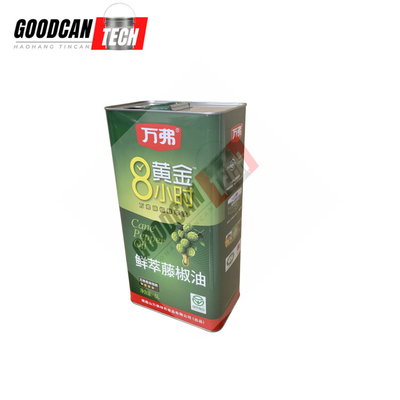 Buy Food Oil Rectangular Tin Cans 4liter 1 Gallon Painting Olive Oil Tin Package online manufacture