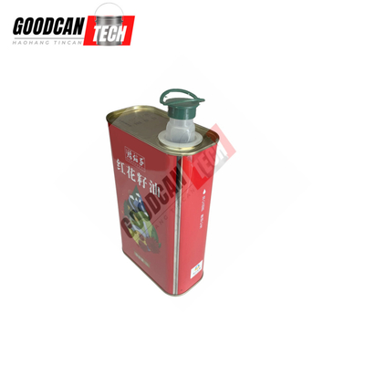 Buy Food Oil 100% Tinplate Small Metal Cans 1 Liter With Plastic Cap online manufacture